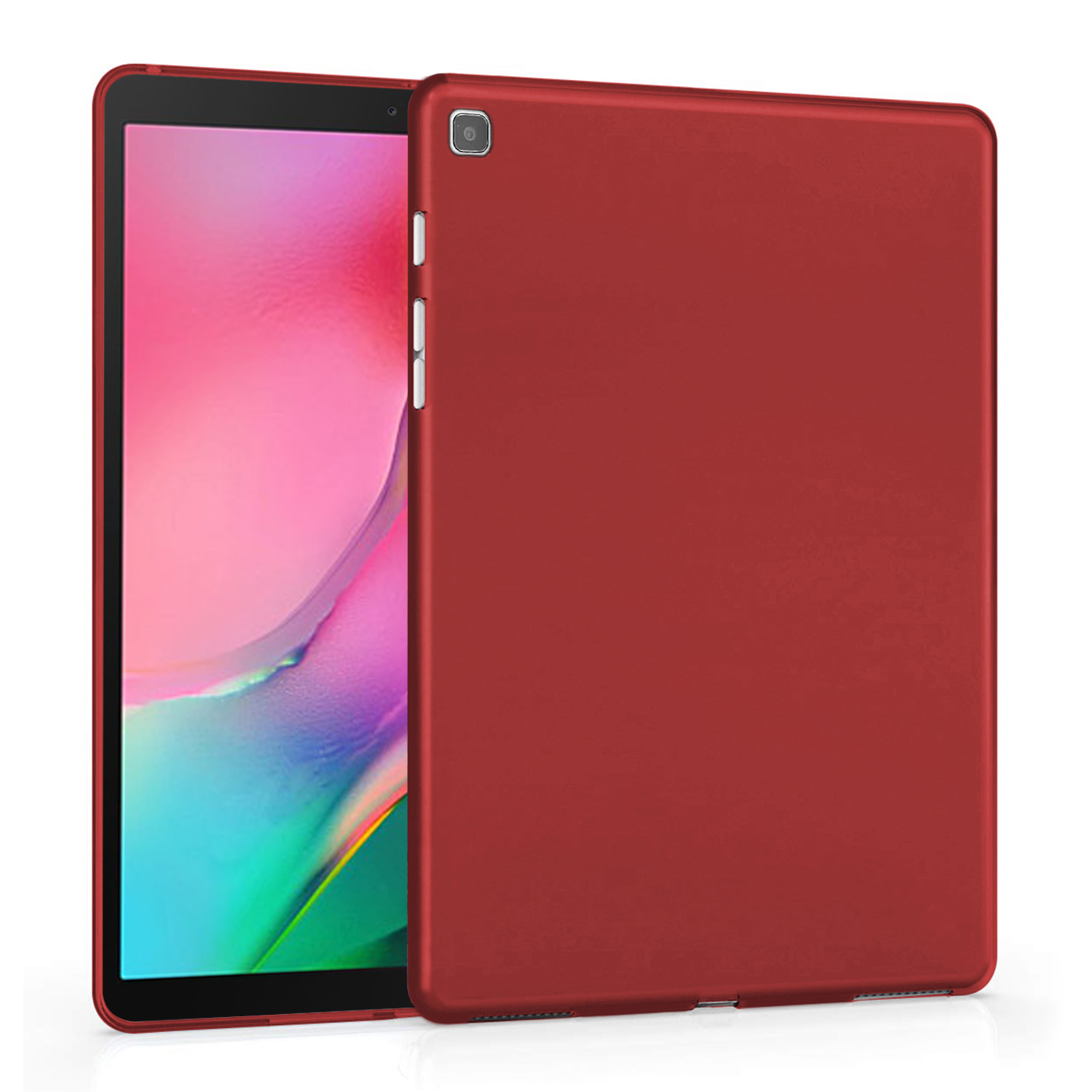 Samsung Galaxy Tab A8 T290 Kılıf CaseUp Colored Silicone Kırmızı